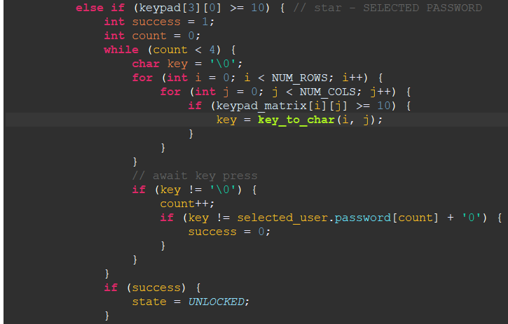 password checking code